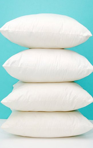 turquoise pillow stack